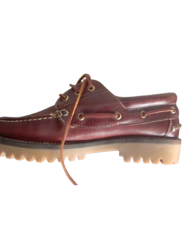 Chaussures Bateau en Cuir Bordeaux