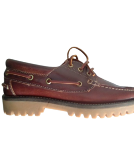 Chaussures Bateau en Cuir Bordeaux