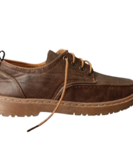 Chaussures Derby Casual en Cuir Marron + Chaussures Derby Casual Chic Bleu Marine (Gratuite)